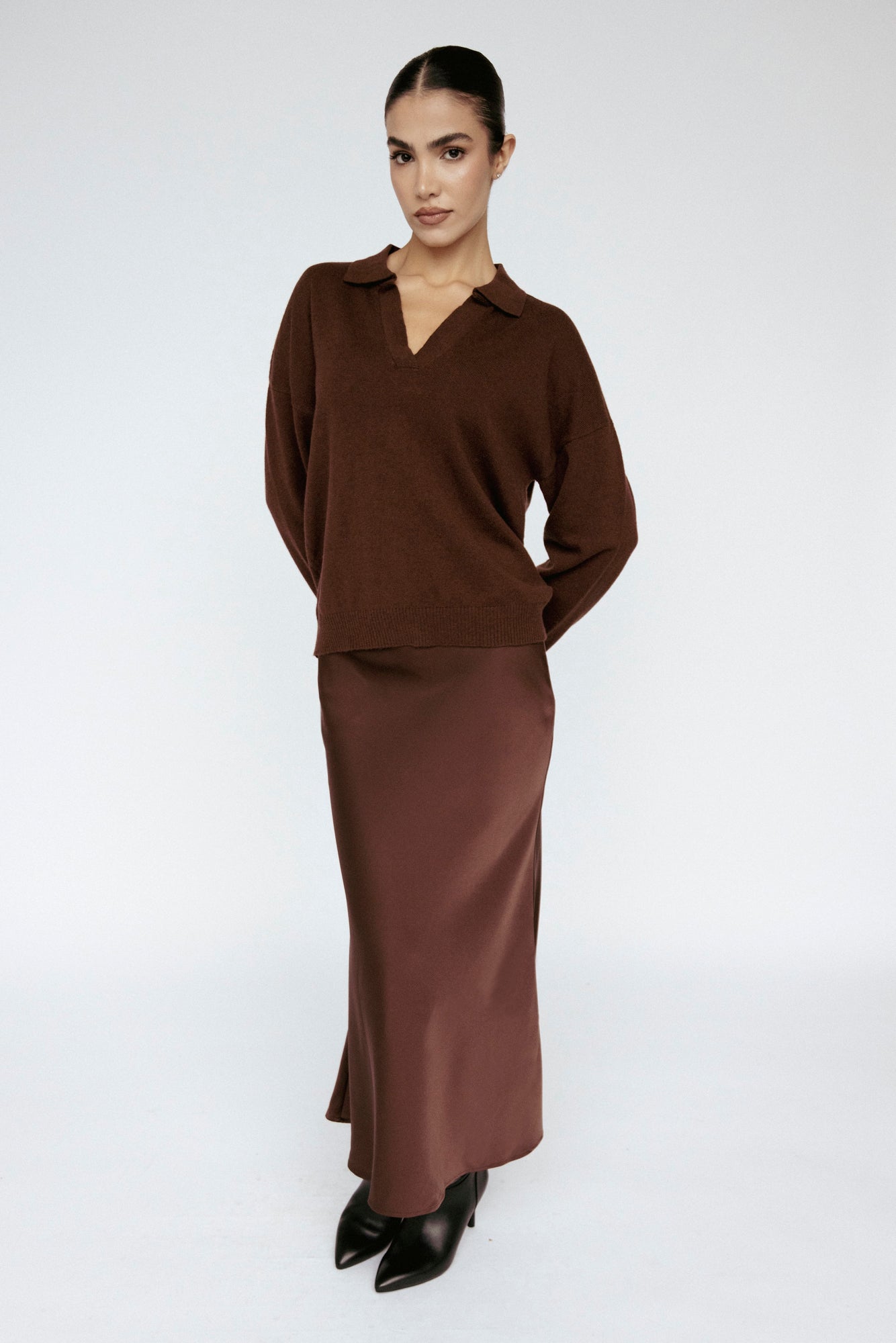 Satin Bias Cut Skirt