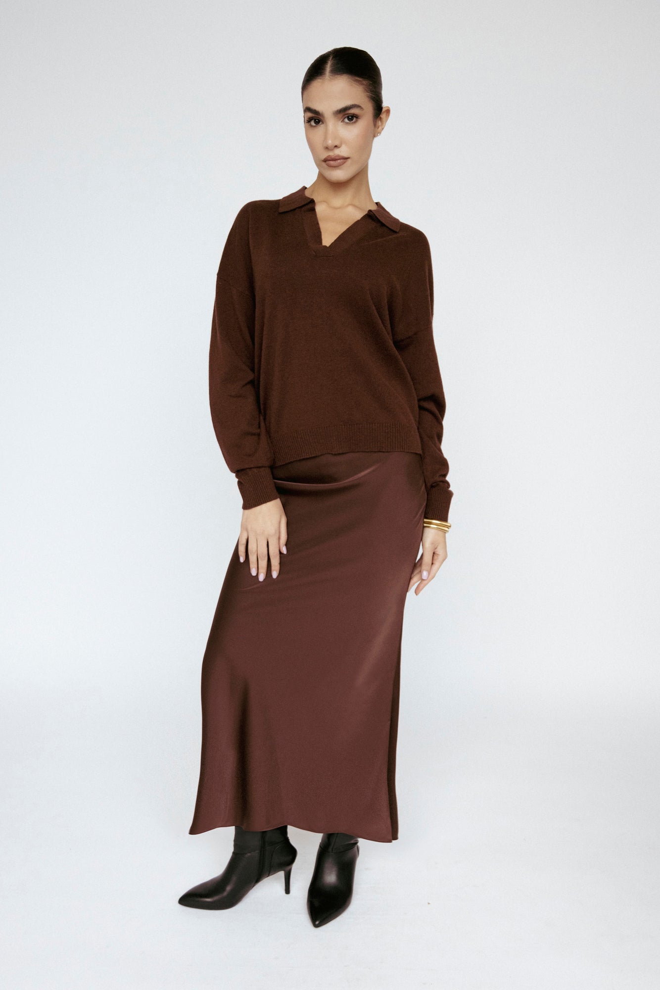 Satin Bias Cut Skirt