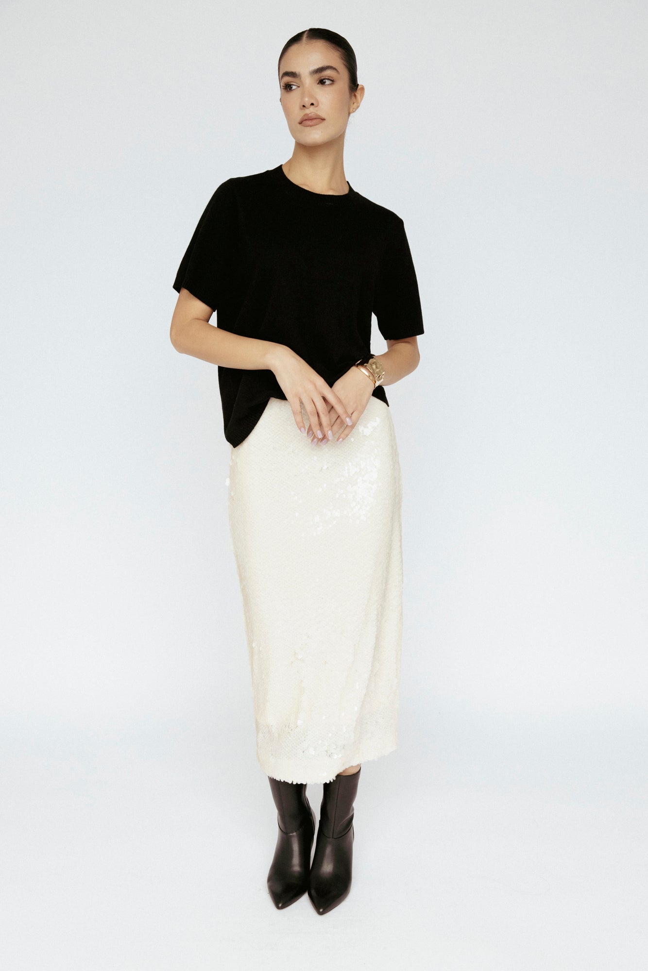 Sequin Midi Skirt