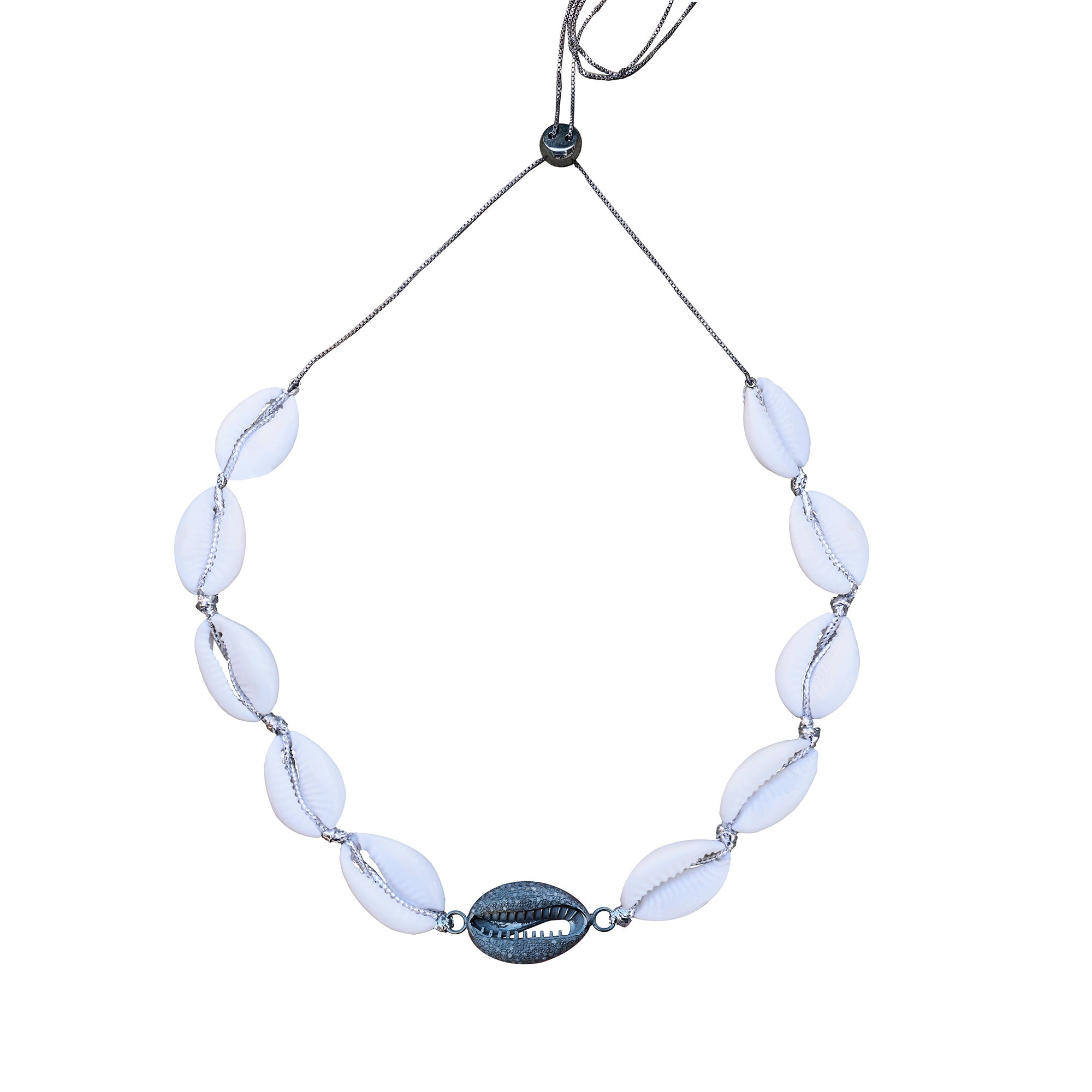 Cowrie Pave Diamond Choker