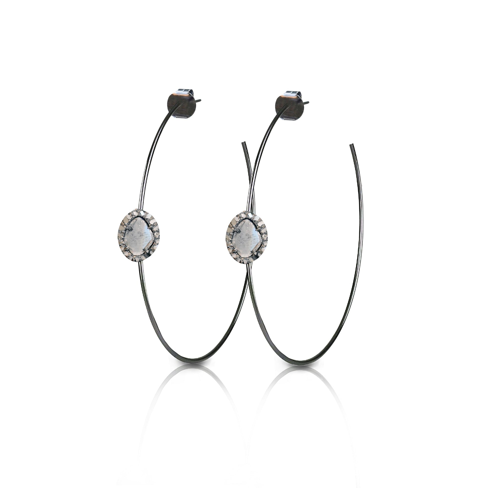 Sliced Diamond Hoops