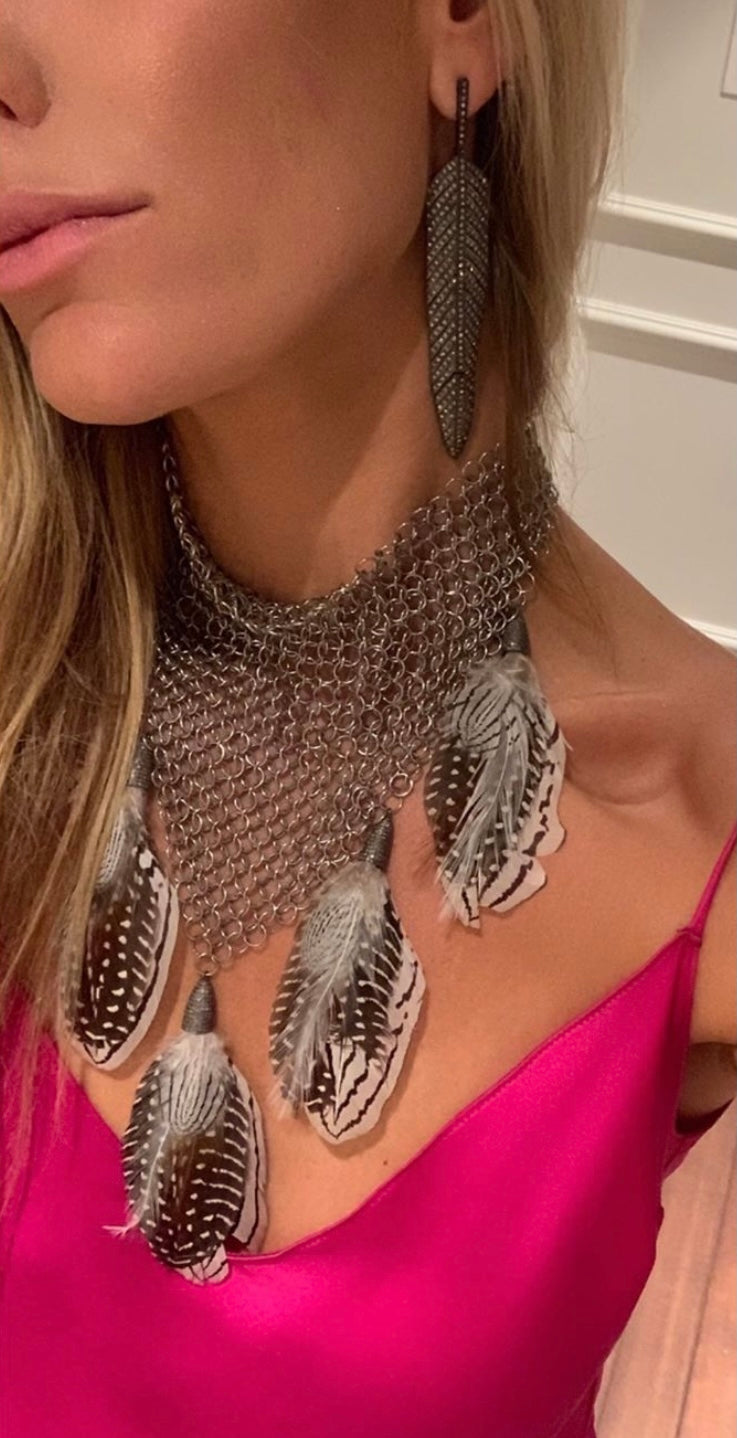 Full Pave Feather Earrings