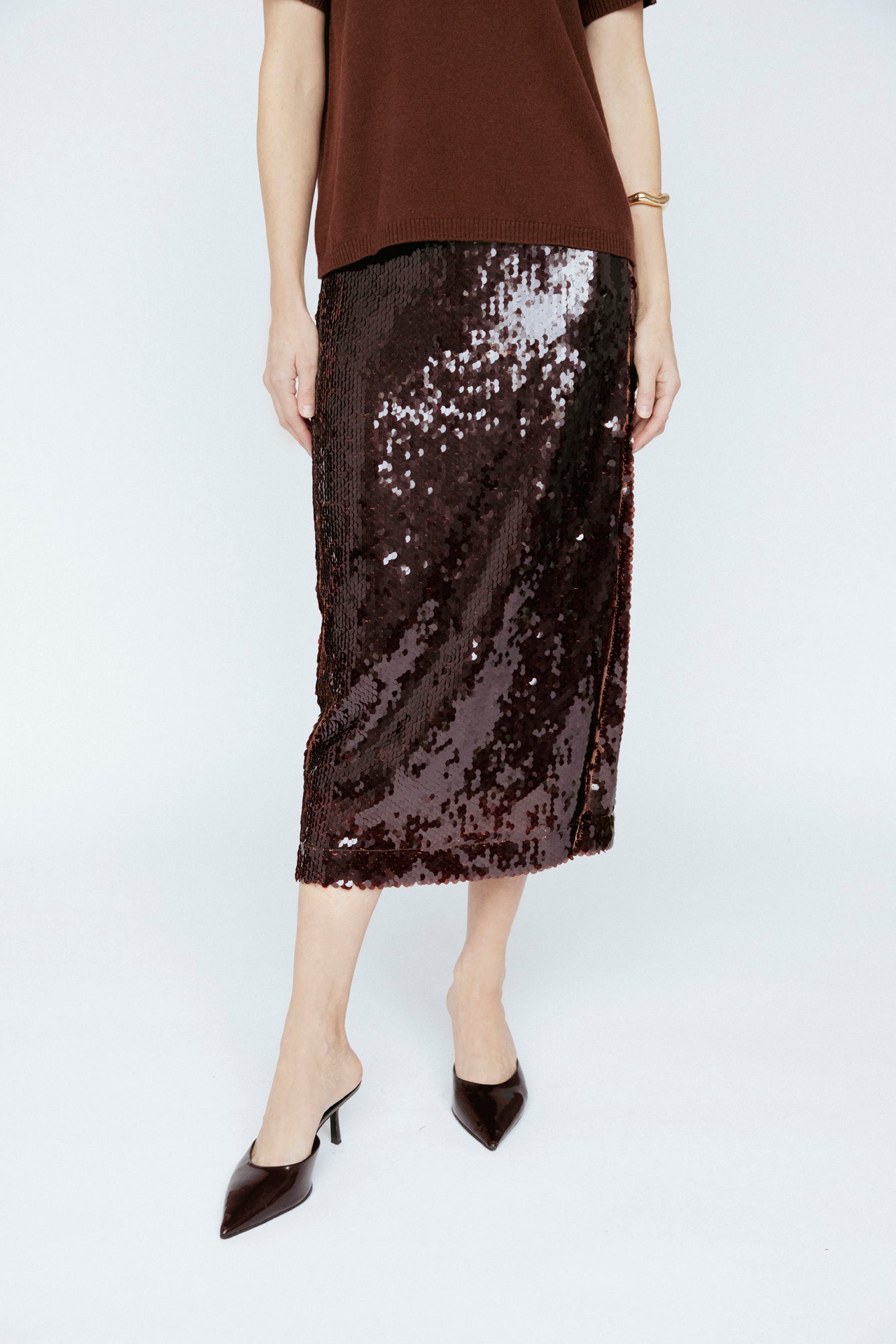 Sequin Midi Skirt