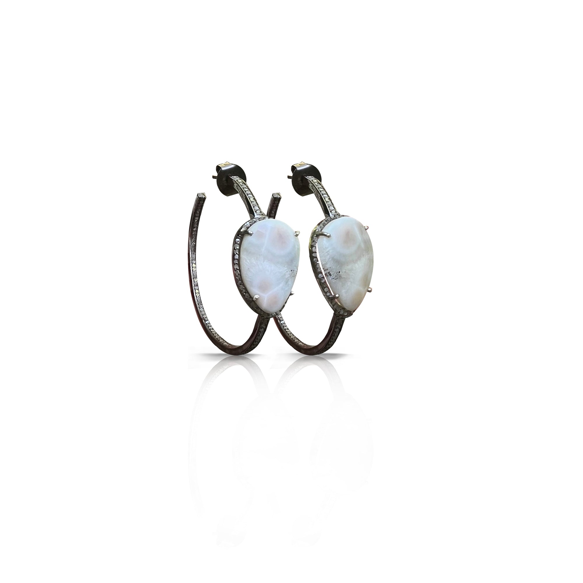Thomsonite Diamond Hoops