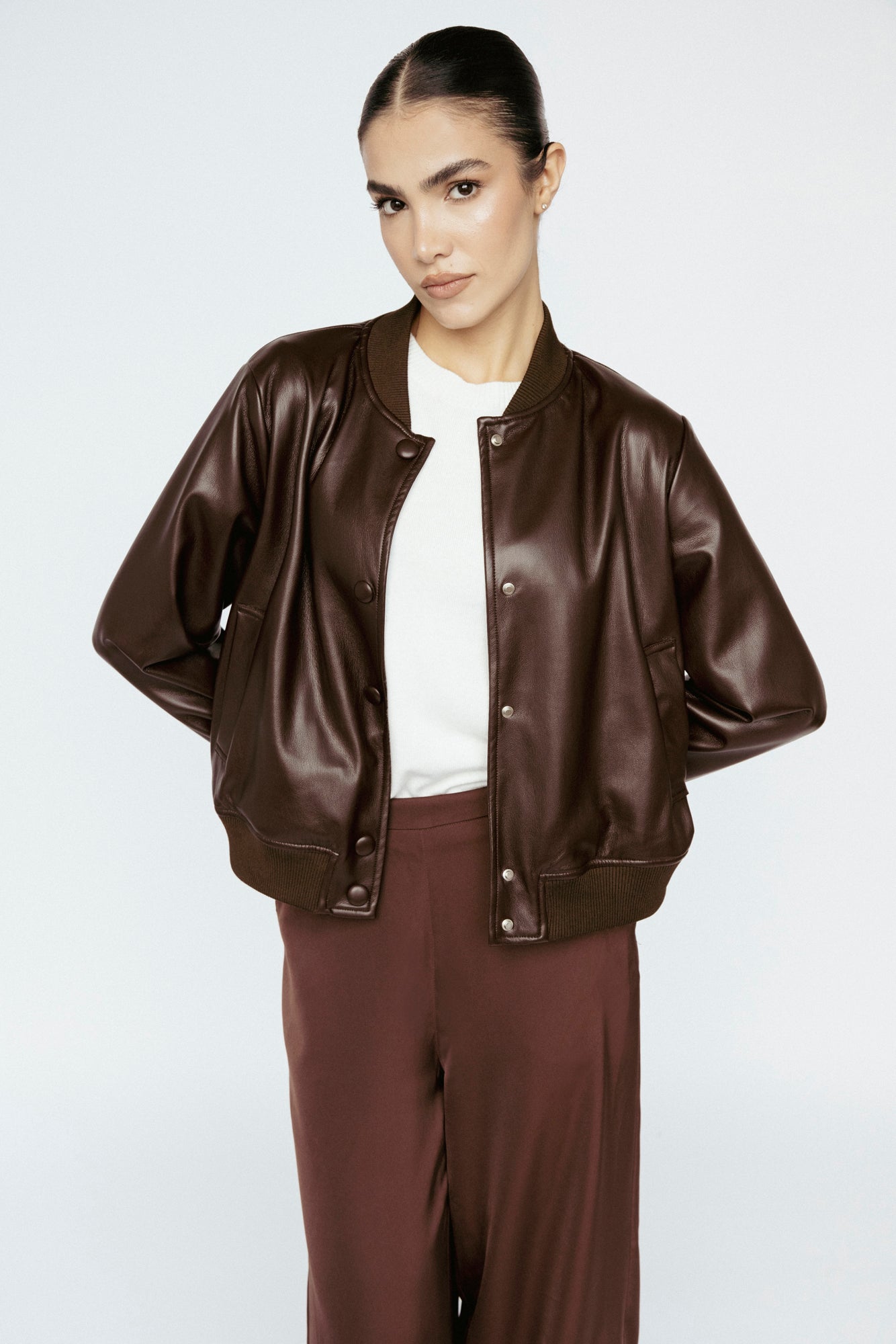 Vegan Leather Bomber