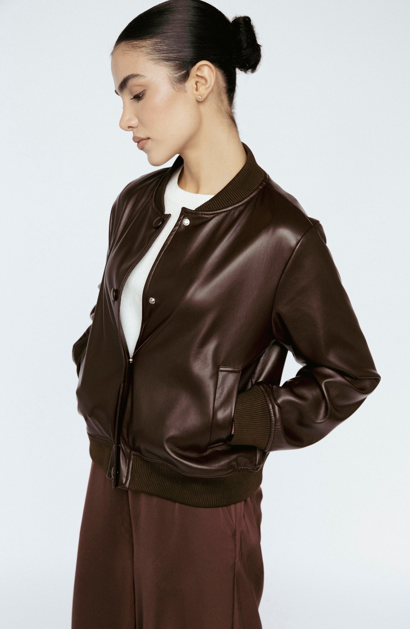 Vegan Leather Bomber
