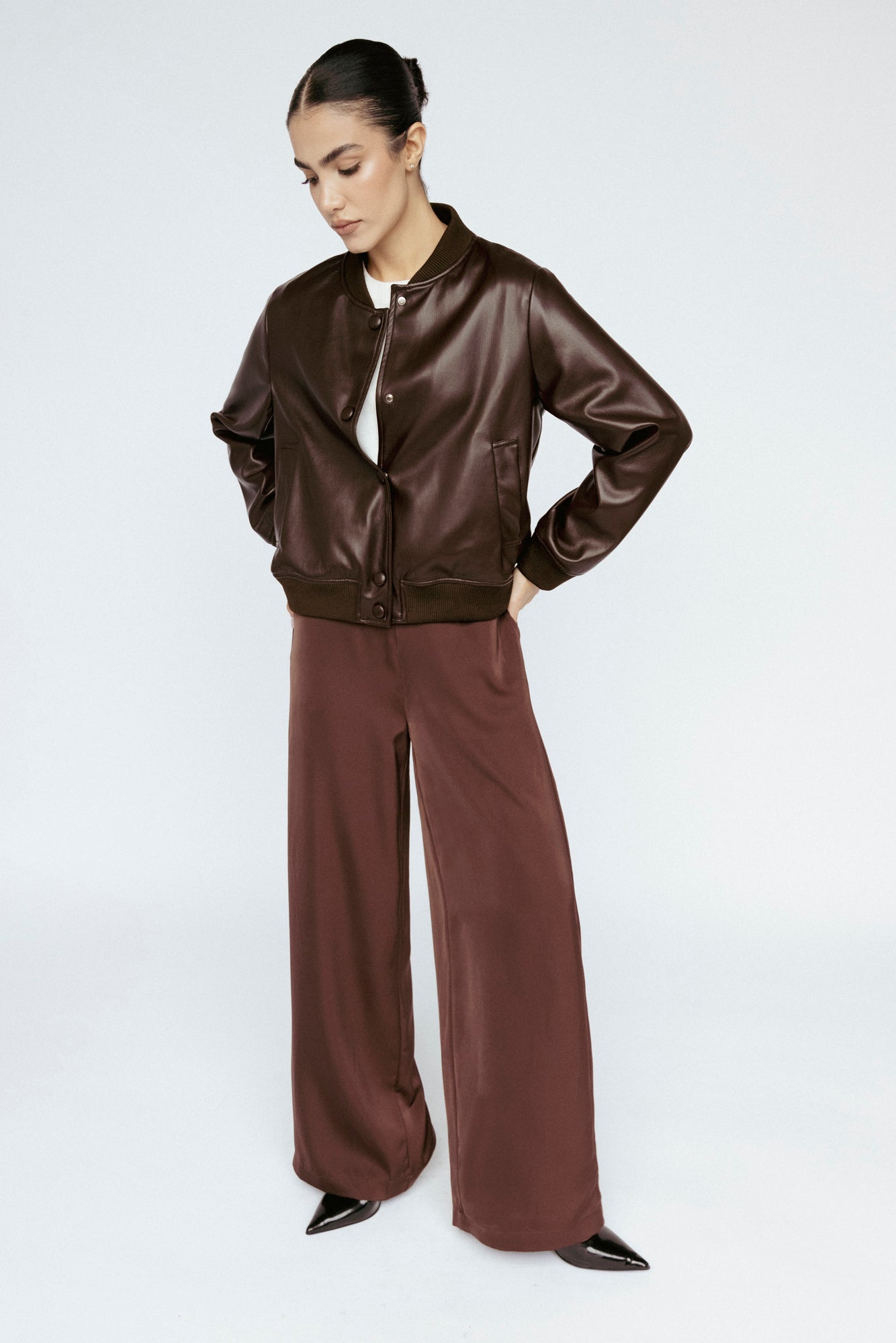 Vegan Leather Bomber