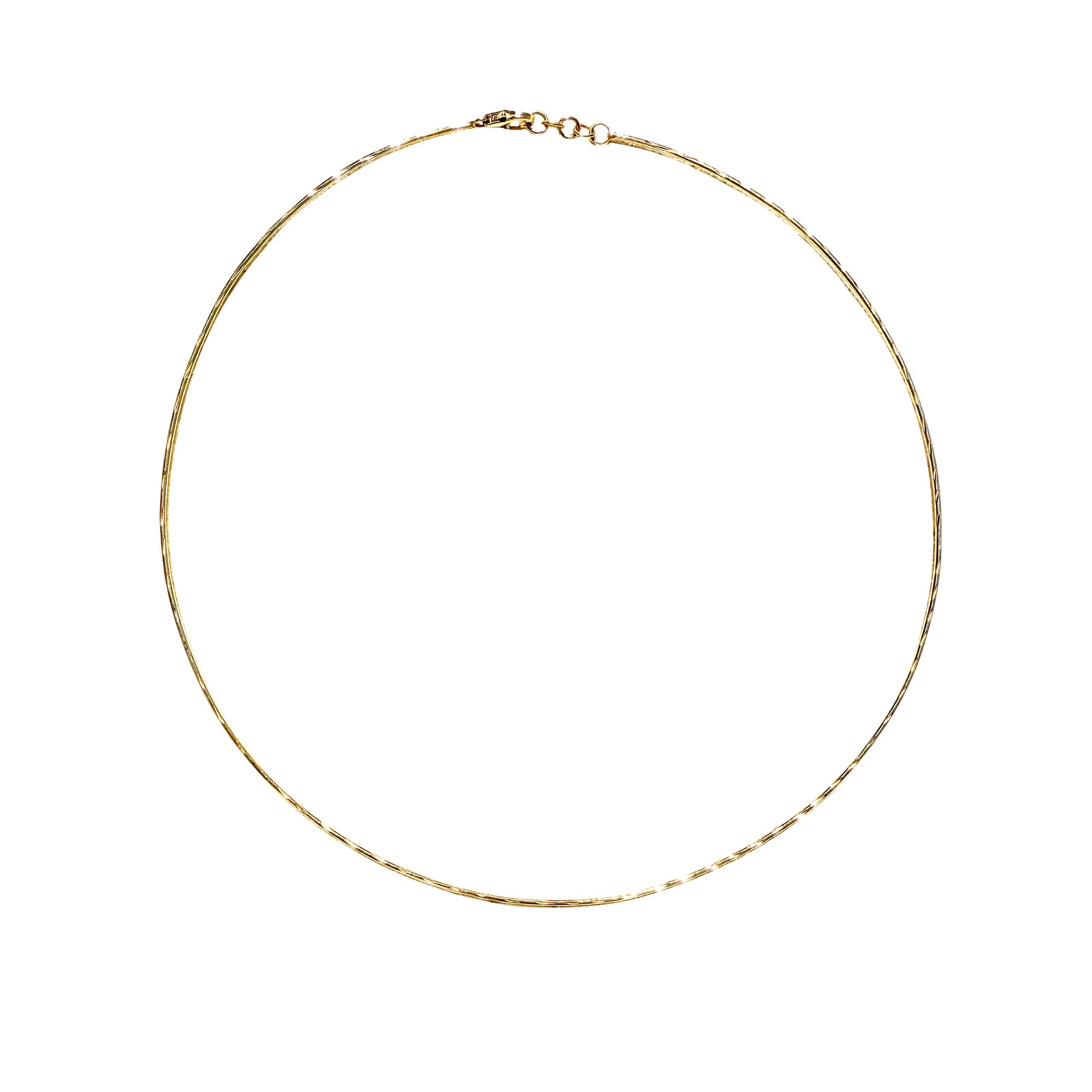 14k Hammered Wire Choker