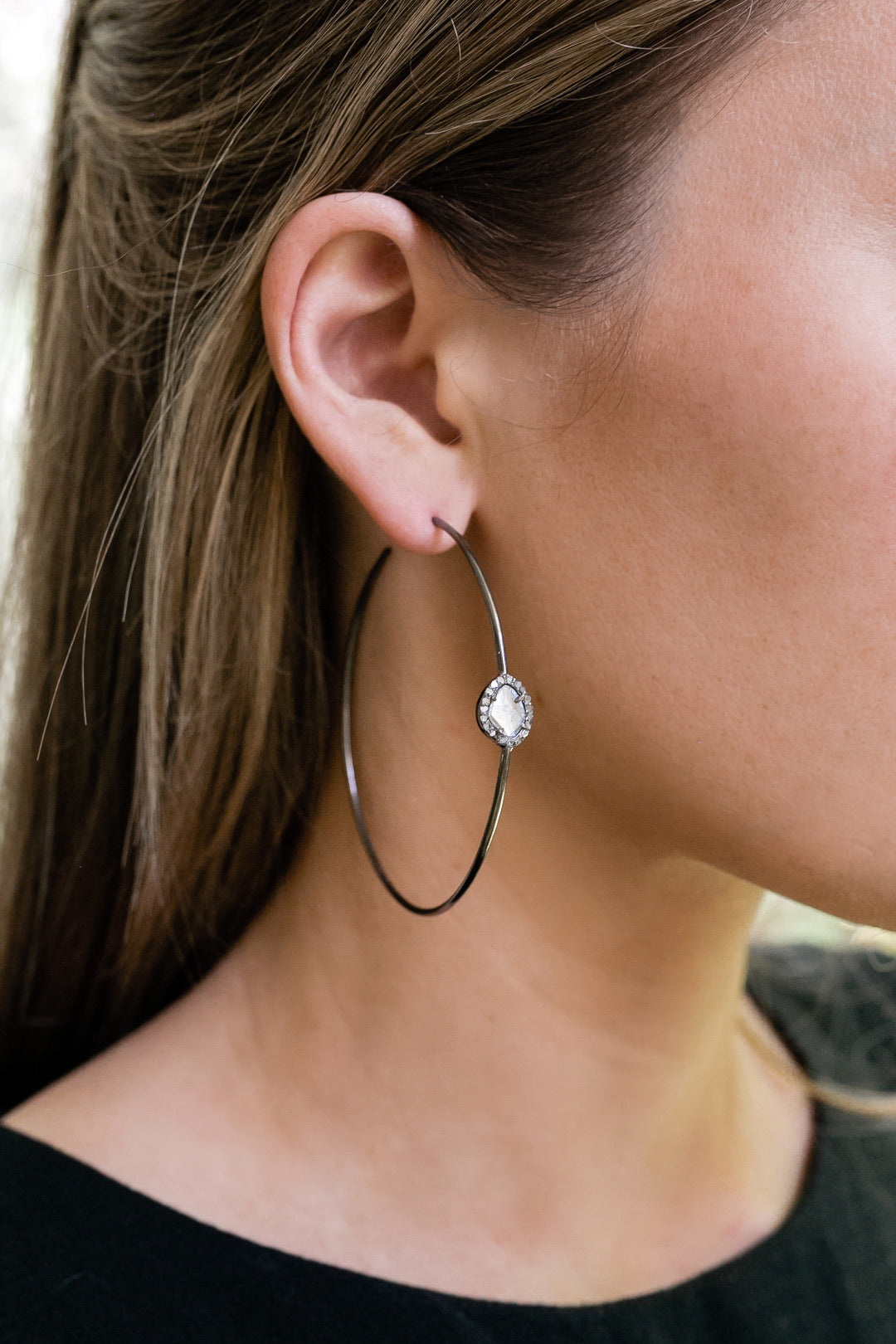 Sliced Diamond Hoops