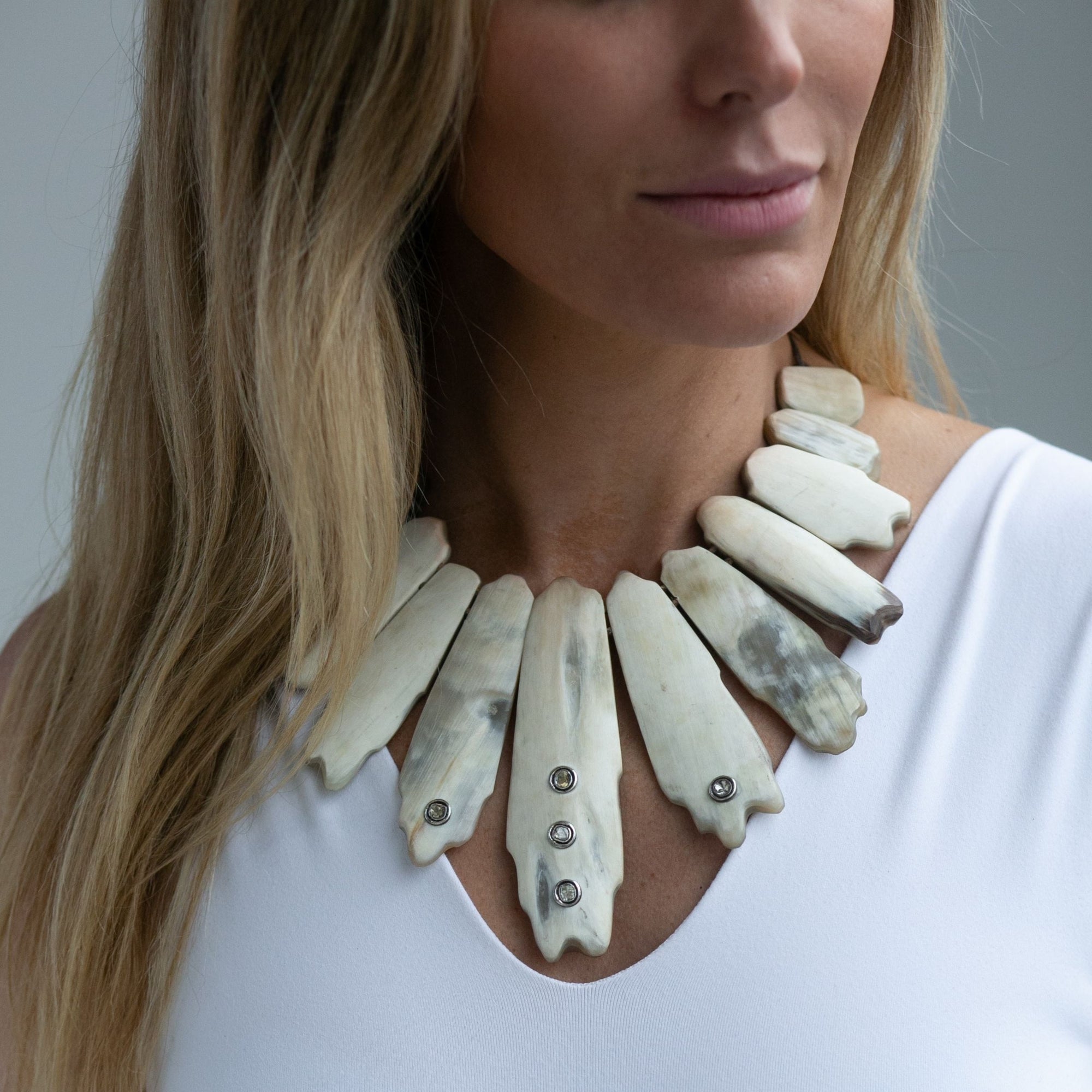 Light Matte Horn Collar